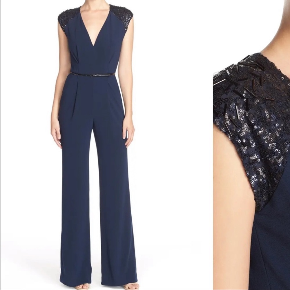 Embellished Sleeve Crepe Jumpsuit
HALSTON HERITAGE